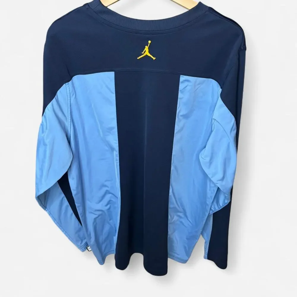 Jordan Marquette Golden Eagles Dri-FIT Long Sleeve Shooting Shirt Men’s XL Navy